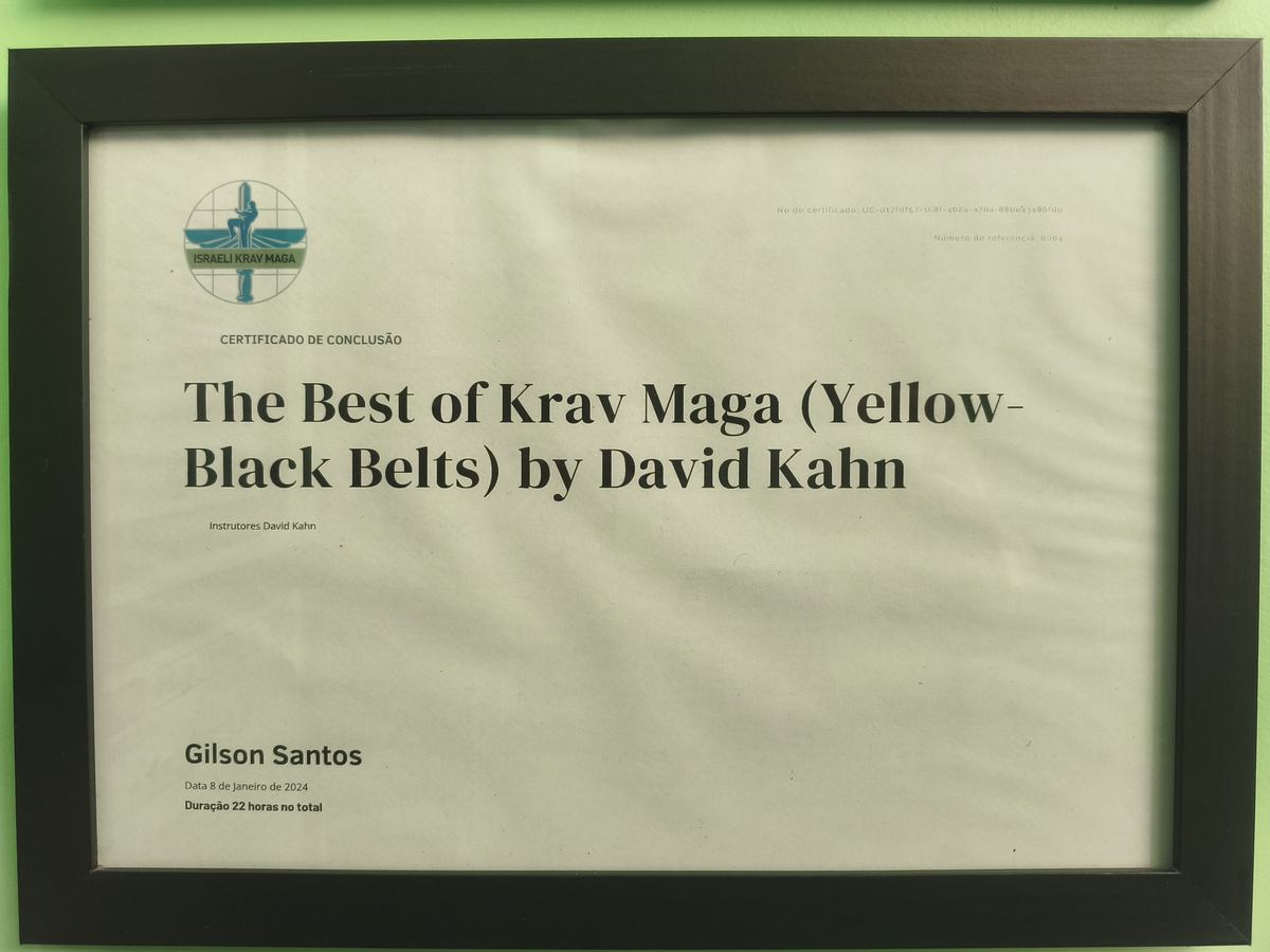 Certificado Best of Krav Maga