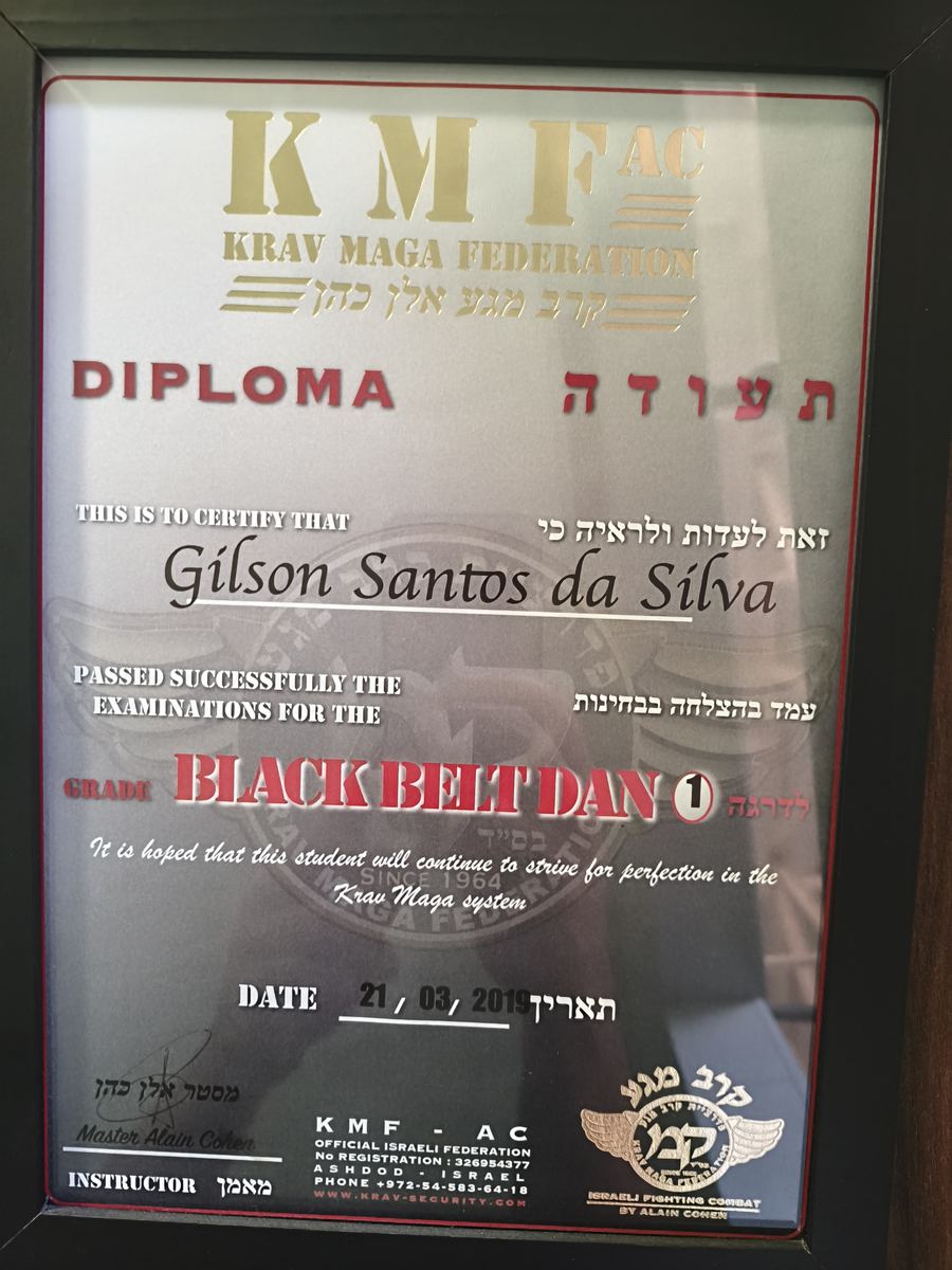 Diploma de Faixa Preta 1º Dan